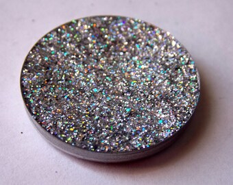 GRAVY ~ holographic silver glitter eyeshadow, eye glitter, holographic cruelty free makeup, duochrome eyeshadow, vegan makeup, gift for her