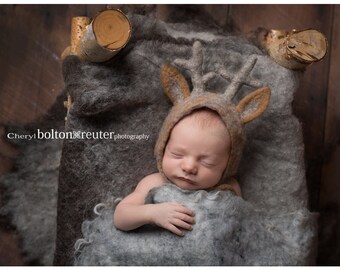 FREE Shipping! Newborn Deer Bonnet