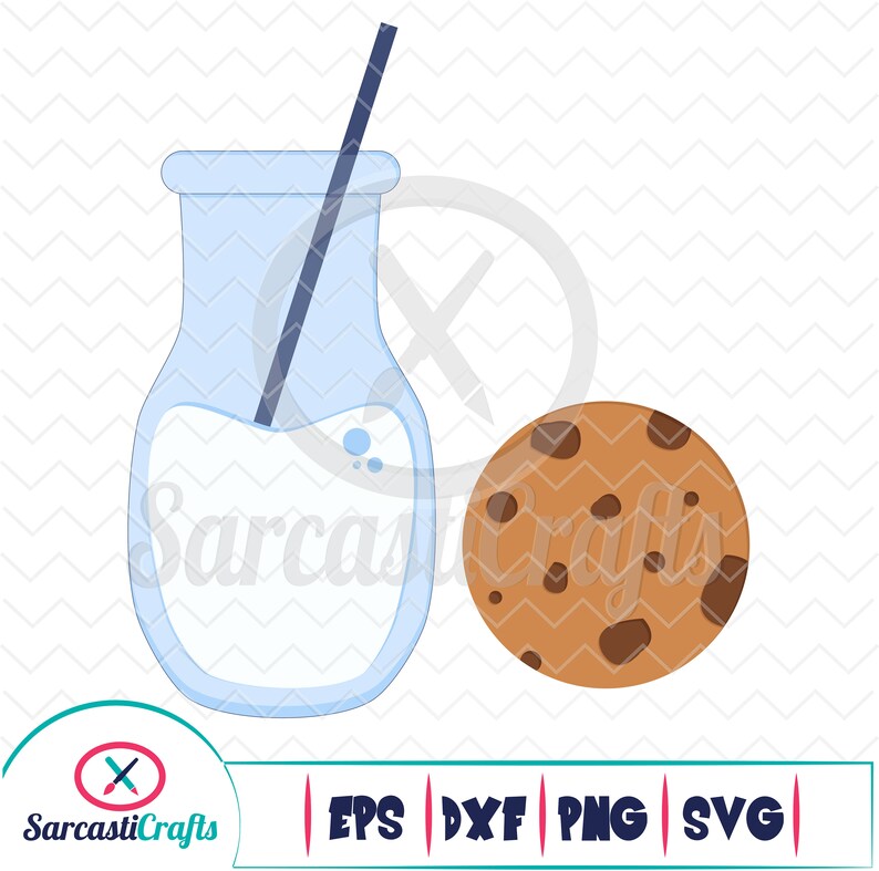 Cookies & Milk Food Graphic Digital Download Svg Eps - Etsy