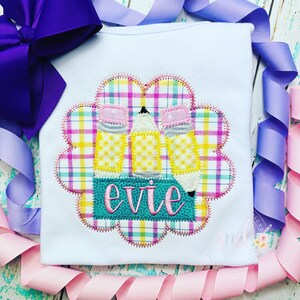 Personalisierte Bleistift Applikation Shirt: Back to School Outfit