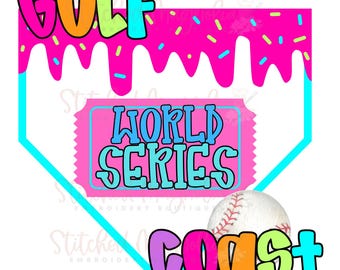 Gulf Coast World Series Baseball Drip PNG - Sublimation Design (Digital File)