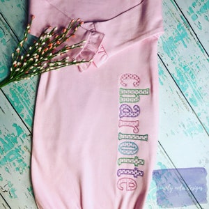 Personalized Baby Girl Gown - Custom Coming Home Outfit for Baby Shower Gift