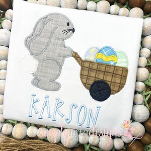 Easter Bunny Shirt | Easter Bunny Applique Shirt | Boys Easter Shirt | Easter Spring Shirt | Toddler Easter Shirt | Boys Bunny Rabbit Shirt