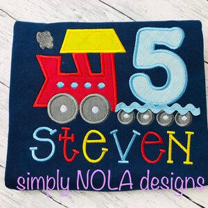 Camiseta de cumpleaños de tren - Fiesta de tren para niños - Camiseta de 5.º cumpleaños para niños pequeños