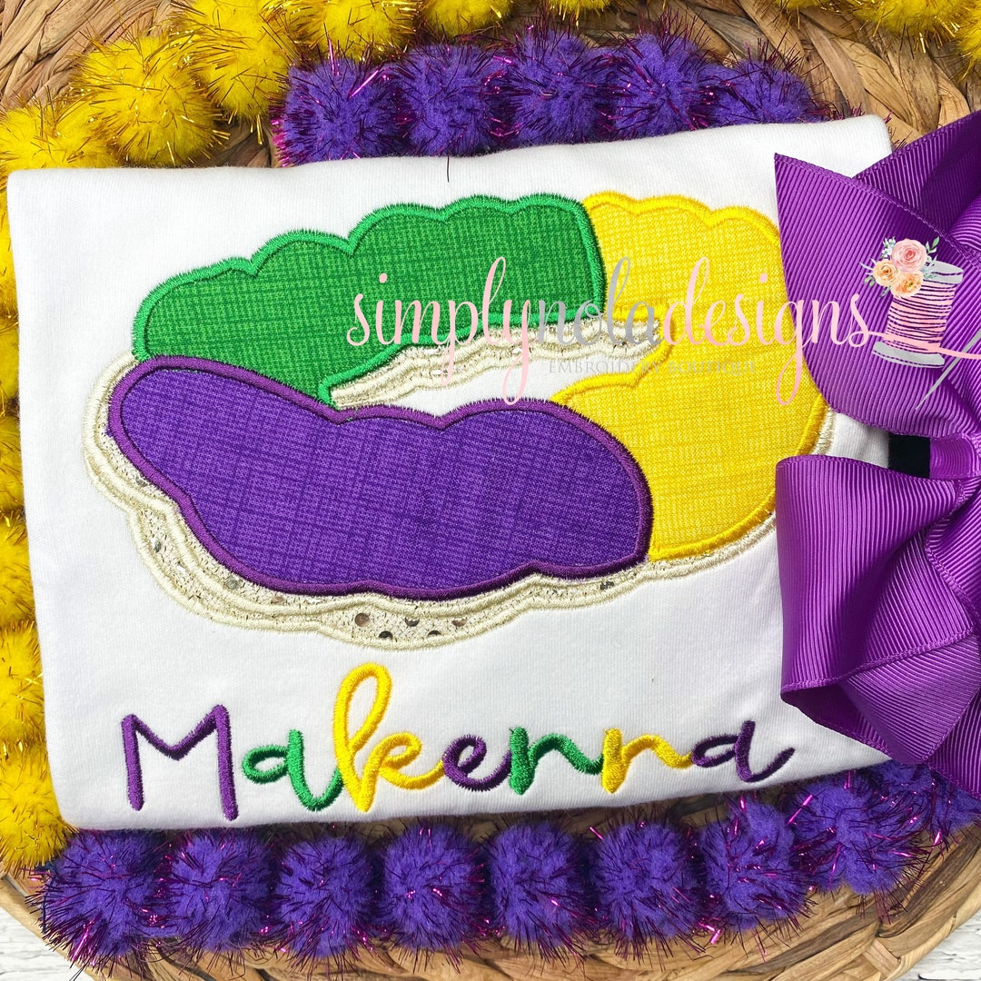 Sequin Mardi Gras King Cake Long Sleeve Shirt main image 0