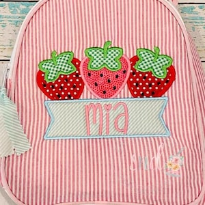 Personalized Seersucker Lunch Bag for Kids - Monogrammed Insulated Tote for Boys - First Day of School Gift