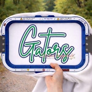 Gators Embroidery Design | Satin Outline Script (Digital File)