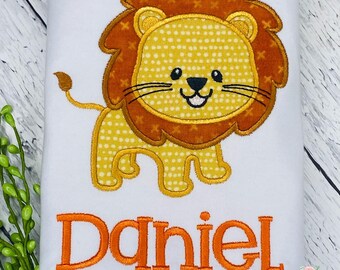 Baby Lion Applique: Newborn Gift for Leo Lovers