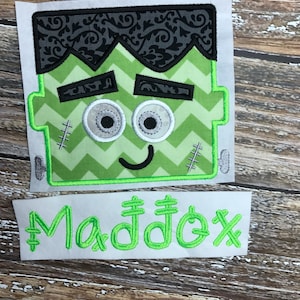 Boys Frankenstein Halloween Appliqué Shirt | Frankenstein Halloween Shirt | Frankenstein Appliqué Shirt | Boys Custom Halloween Shirt