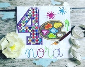 Personalized Art Party Birthday Shirt: Custom Paint Palette Tee