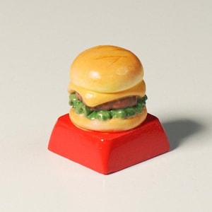 Handmade Burger Artisan Keycaps | Cute Keycaps | Resin Keycaps | Mechanical keyboard customization