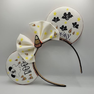 Glow in the dark Mickey Bats & Ghost Spooky Mouse Ears !!!