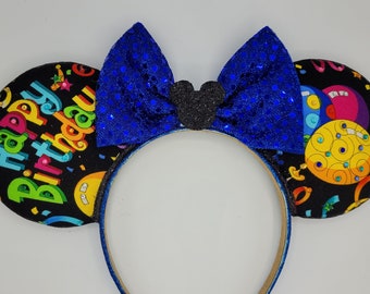 Happy Birthday Mouse Ears The Original Hand Embellished With Rhinestones … Free Shipping !!!