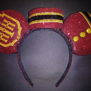 Hollywood Tower Hotel Tower of Terror Mouse Ears Available with Bell Hop Hat or Gold Sequin Bow image 4