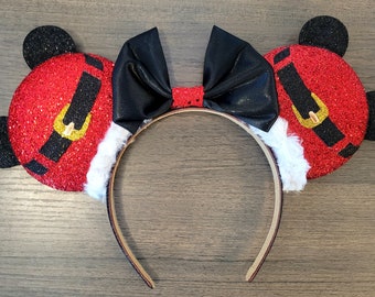 Mickey Santa Belt Christmas  Ears !!!