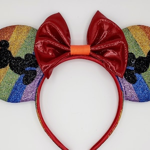 Rainbow Mickey Mouse Ears !!!  Available with or without Bow
