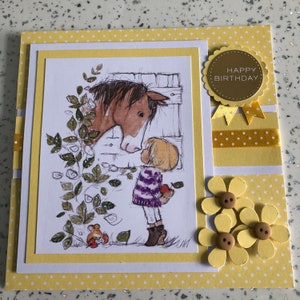 Carte De Joyeux Anniversaire Faite A La Main Jolies Fleurs Et Etsy