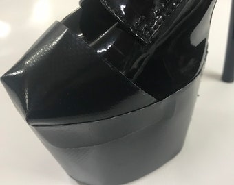 Pole Dance shoe protectors Black super tough for platform heels Pleaser Style