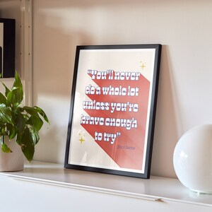 Digital Download Dolly Parton | Art Print | Dolly Parton Quote | Country Art Print | Housewarming Gift | Gallery Wall | Brave Enough Art