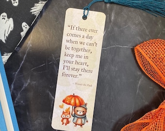 Winnie the Pooh Quote Bookmark | Autumn Bookmark | Hundred Acre Wood | Bookish Merch | Bookish Bookmarks | Children's Book Quote Bookmark