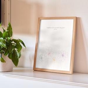 Digital Download Dolly Parton | Art Print | Dolly Parton Quote | Wildflower Art Print | Housewarming Gift | Gallery Wall Inspo | Dolly Art