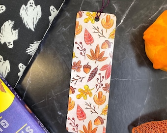 Personalized Fall Day Bookmark | Autumn Bookmark | Fall Bookmark | Pumpkin Bookmark | Bookish Merch | Bookish Bookmarks | Fall Aesthetic
