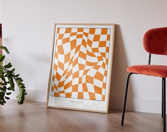 Digital Download Tennessee Checkerboard Print | Art Print | Retro Style Art | Dorm Decor | Housewarming Gift | Gallery Wall Inspo