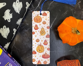 Personalized Spooky Season Bookmark | Halloween Bookmark | Autumn Aesthetic | Pumpkin Bookmark | Bookish Merch | Bookish Bookmarks
