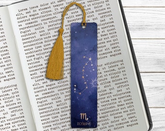 Zodiac Sign Metal Bookmark// Astrological Sign Bookmark// Personalized// Add your name// Add a quote// Metal Bookmark// Book Lover// Gift