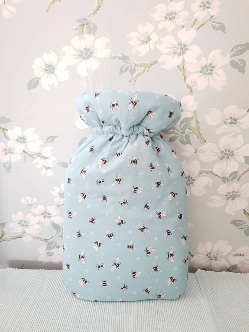 High quality cotton fabric hot water bottle cover with or Etsy