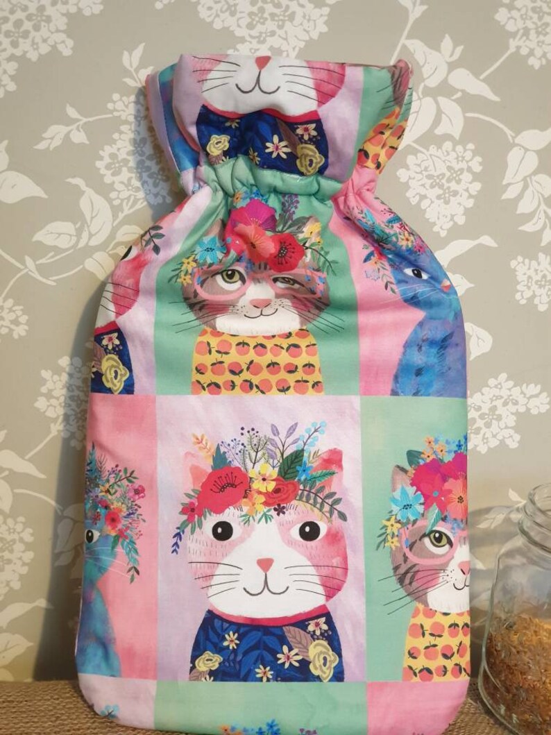 High Quality Cotton Fabric Hot Water Bottle Cover with or Etsy UK