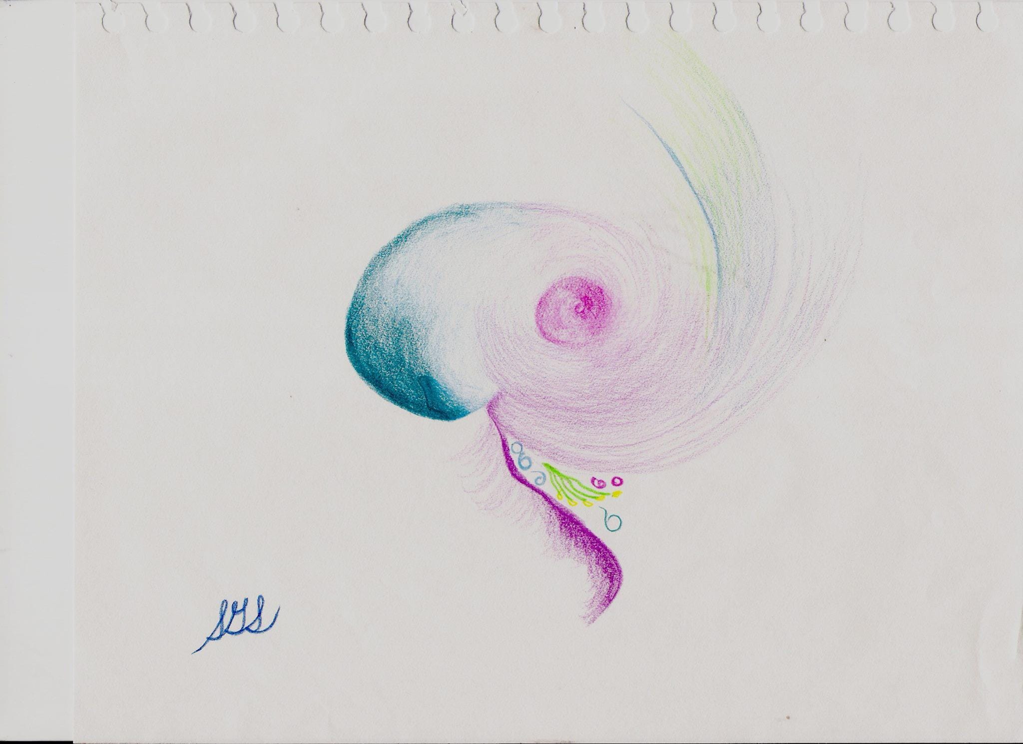 Original Abstract Colored Pencil Drawing. - Etsy