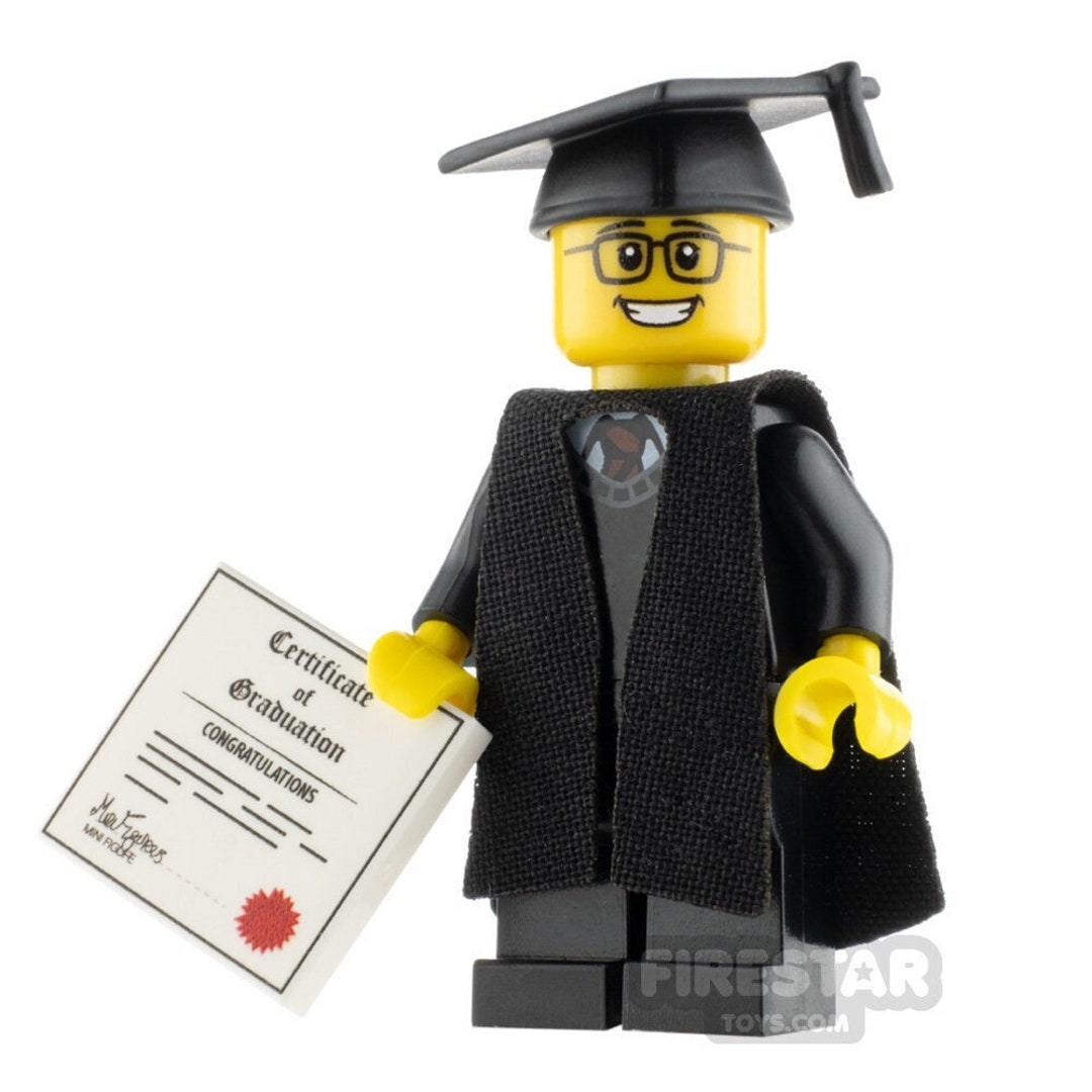 Custom Minifigure Graduate Male -