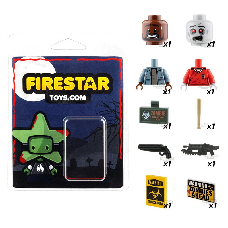 Zombie Survival Pack Set of 10 Zombie Accessories Etsy