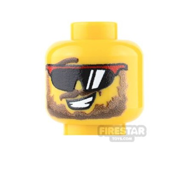 Custom Minifigure Heads Sunglasses and Beard Etsy