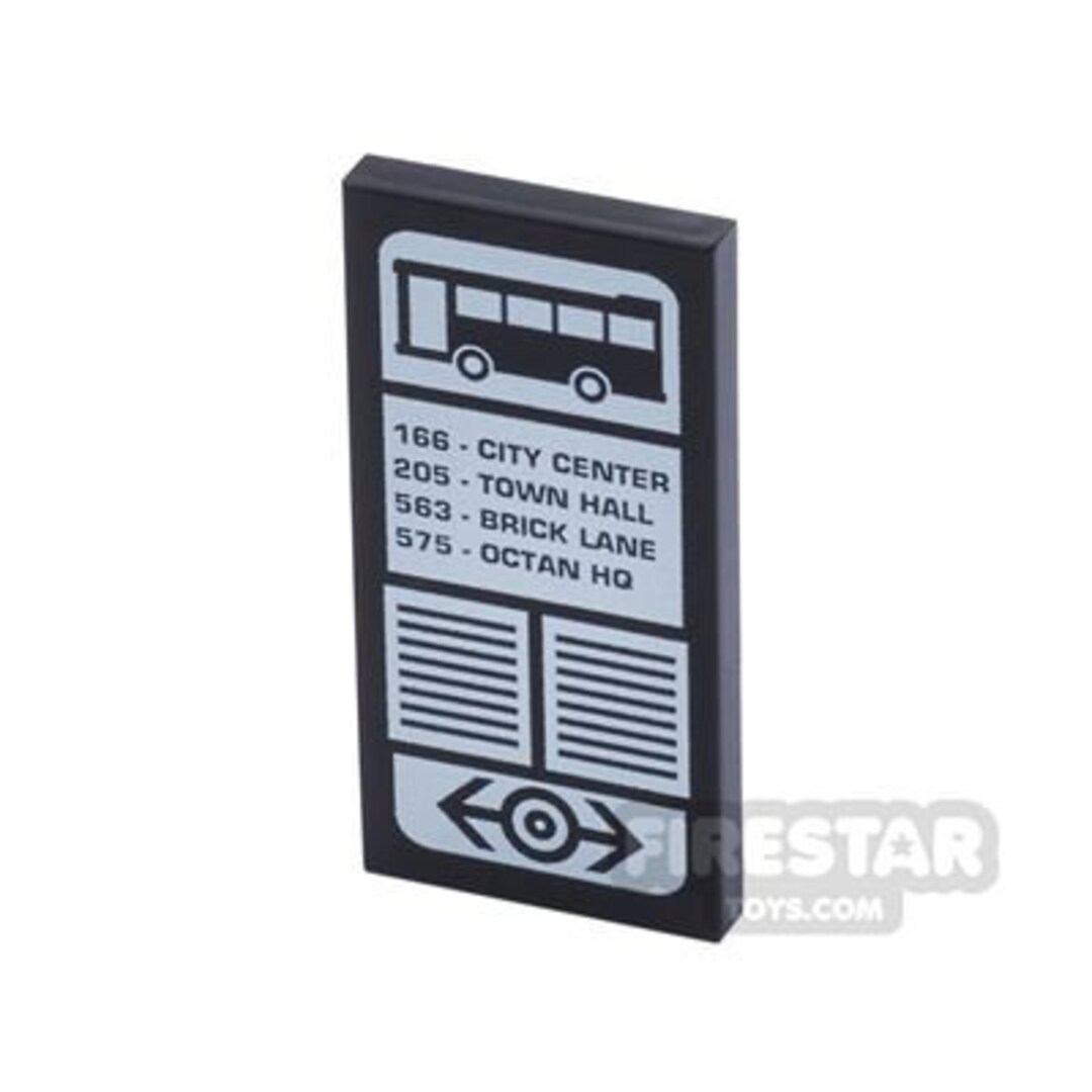 Printed Tile 2x4 Bus Stop Timetable Etsy