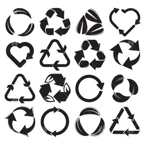 Recycling-Svg-Symbol, Recycling-Svg-Icons, Öko, umweltfreundlich, erneuerbar, biologisch abbaubar, kompostierbare ClipArts-Datei svg, eps, ai, pdf, png