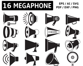 Megaphone Vector Etsy