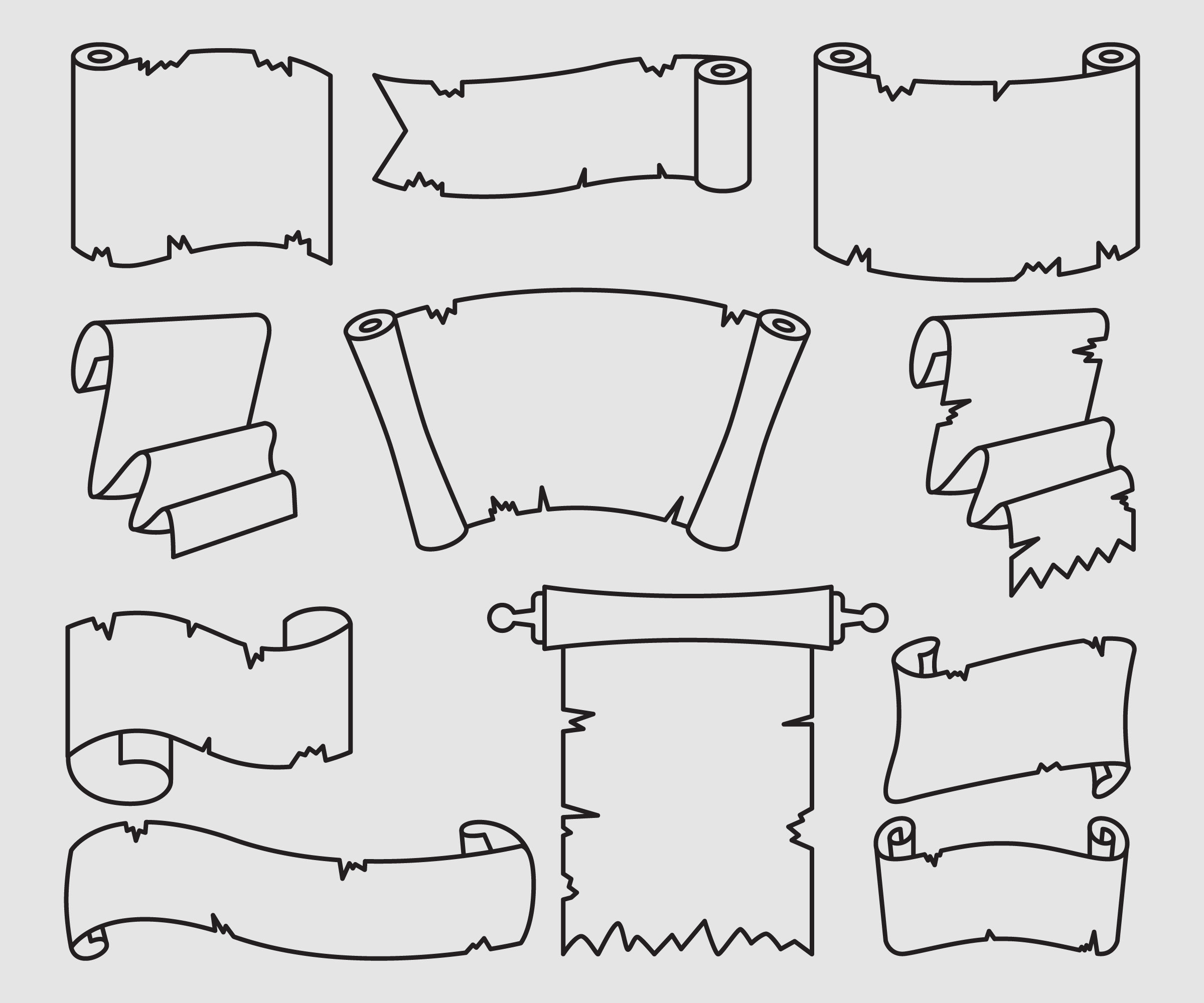 Rollo de papel svg línea de desplazamiento de papel en blanco - Etsy México