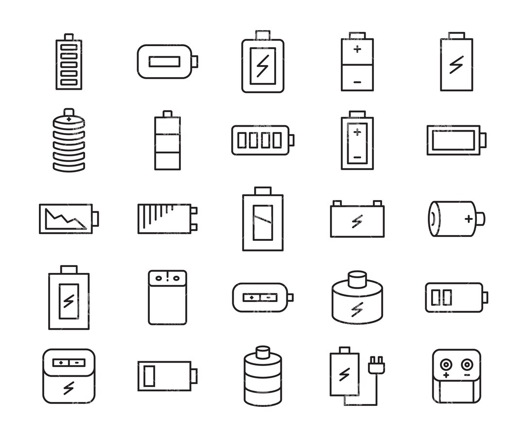 Battery Icons Svg, Battery Charging, Car Battery, Alkaline Battery Load