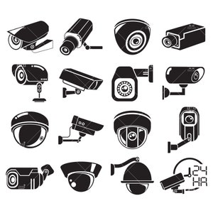 CCTV Security Camera Bundle Vector Digital File Svg Eps Dxf Png - Etsy
