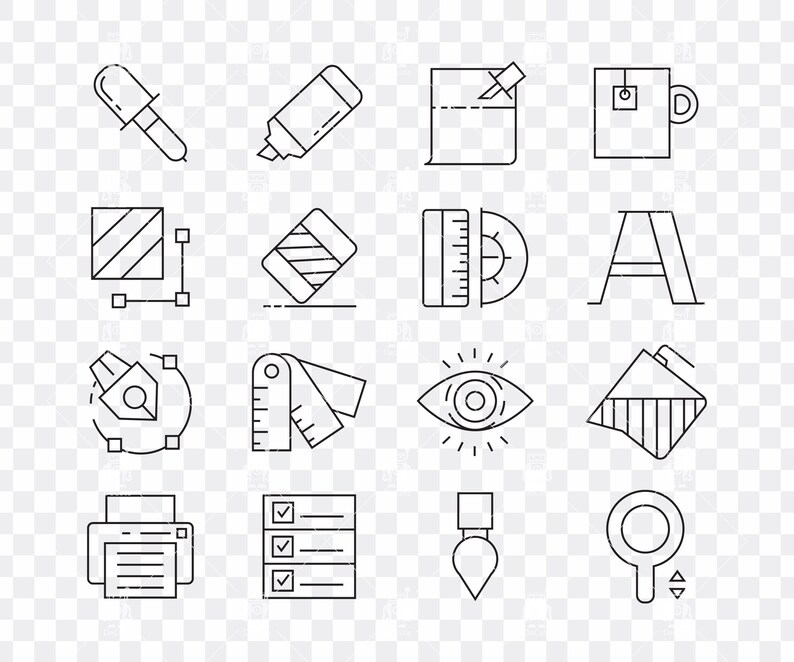 Graphic Design Tool Icons Svg, Art Design Tool, Ruler, Eraser, Color Beaker, Color Tube, Paint