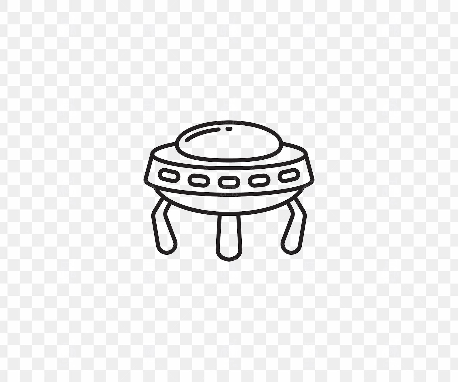 UFO Icon Svg, Flying Saucer Clip Arts, Alien Spaceship and Spacecraft ...