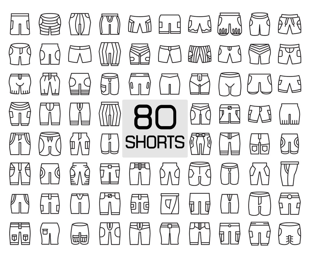 Shorts Svg Shorts Icons Shorts Vector Short Pants Summer - Etsy