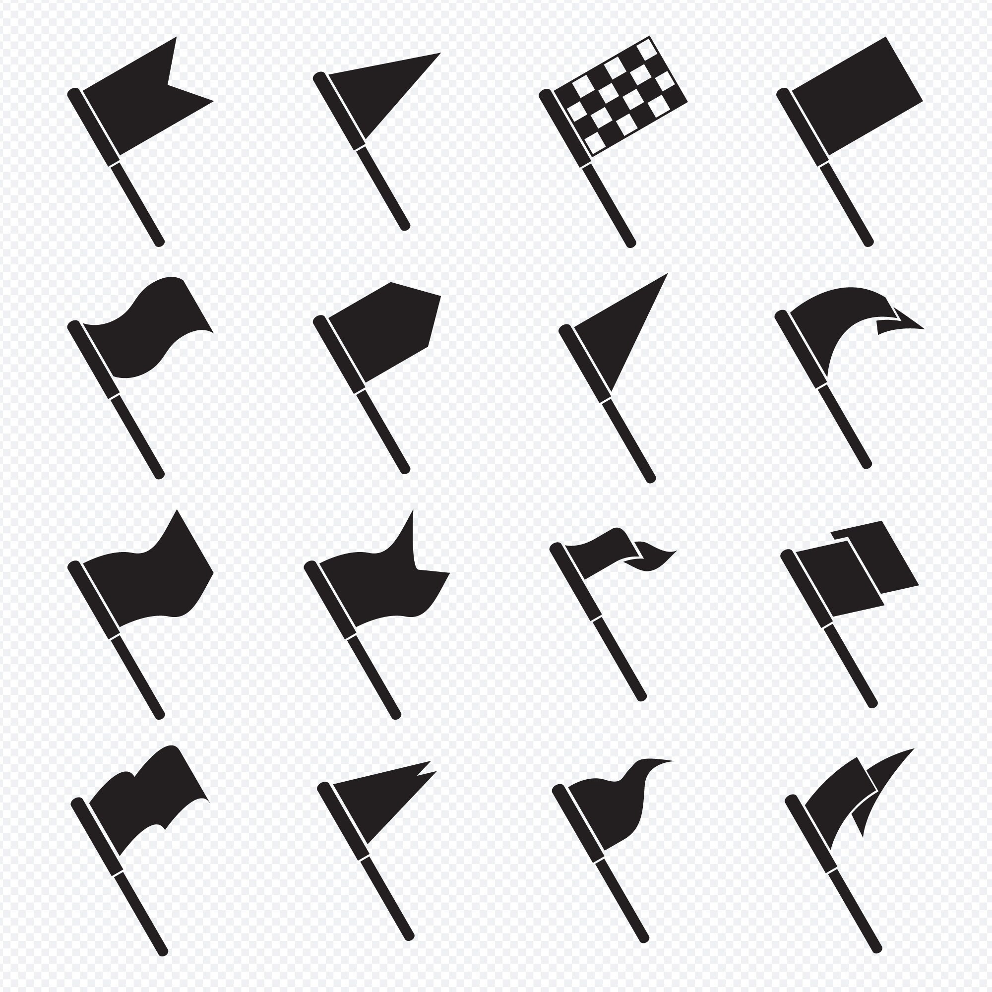 triangle wave flag clip art