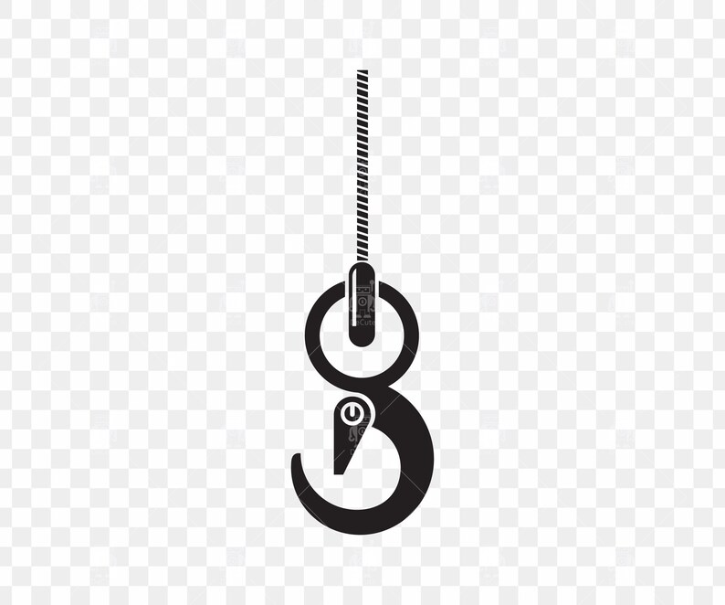 Puede incluir: Un gancho de metal negro con una cuerda atada a la parte superior. El gancho est&aacute; dise&ntilde;ado para levantar objetos pesados.