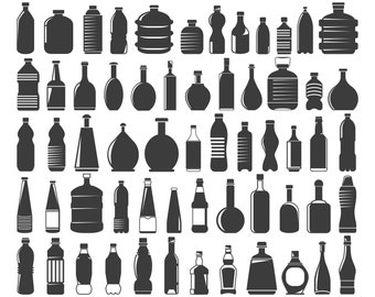 Beverage Bottle Packaging Big Bundle Vector Digital File svg eps dxf png