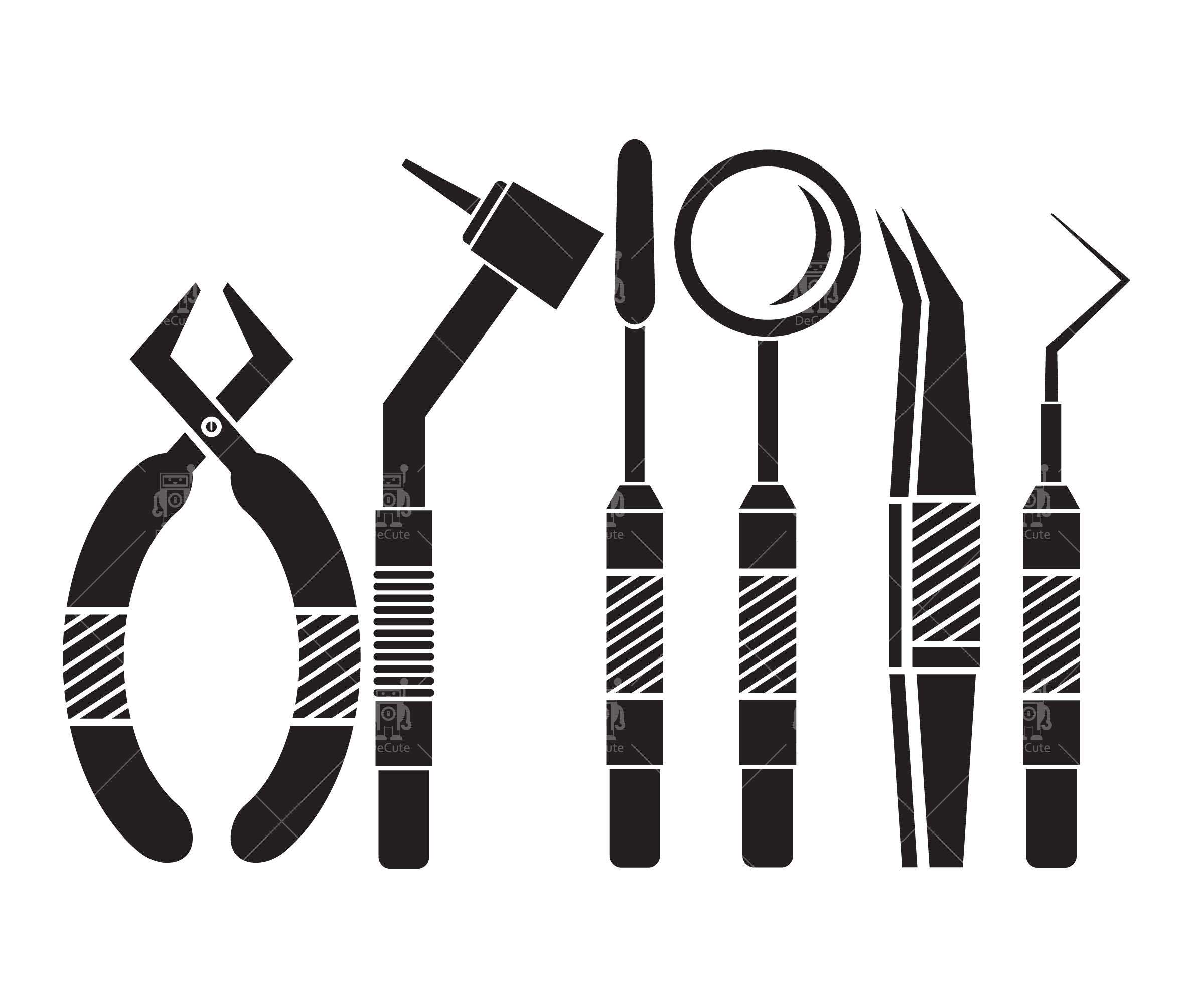 Dental Tools Clipart - Etsy