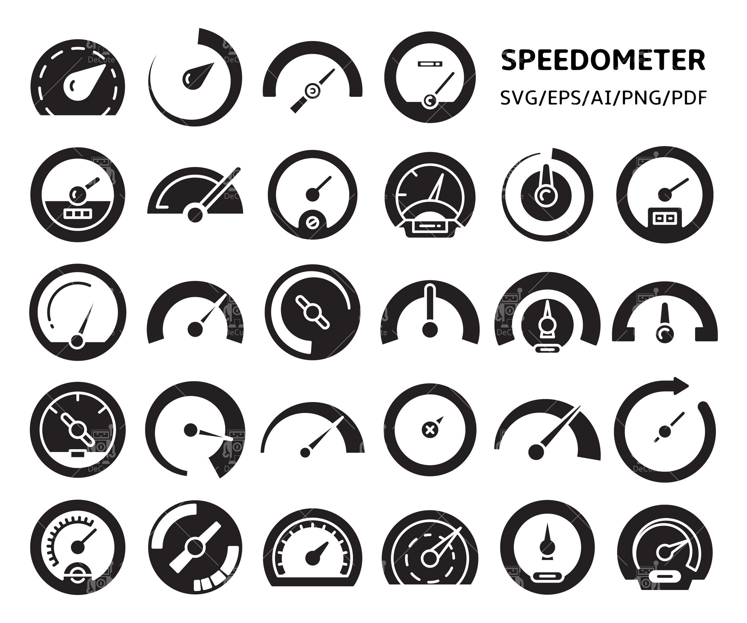 Speedometer Icons Svg Meter Svg Measuring Gauge Fuel Gauge Etsy Canada