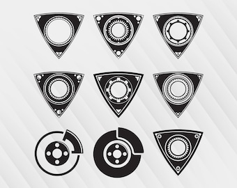Wankelmotor Symbol Clipart, Auto Dreh SVG, Wankel Wankelmotor und Bremsscheiben Vektor-EPS-Illustration Digital Download File